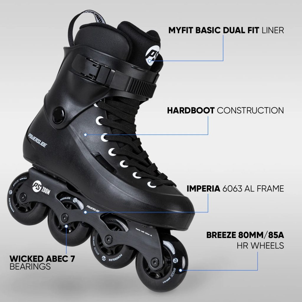 Role pentru adulți Powerslide Urban Zoom Black 80, 908442 - imagine 6
