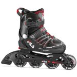 Patine cu role Fila X-One pentru copii, mărimea 29-32, negru/roșu, cod 010618140 - imagine 1