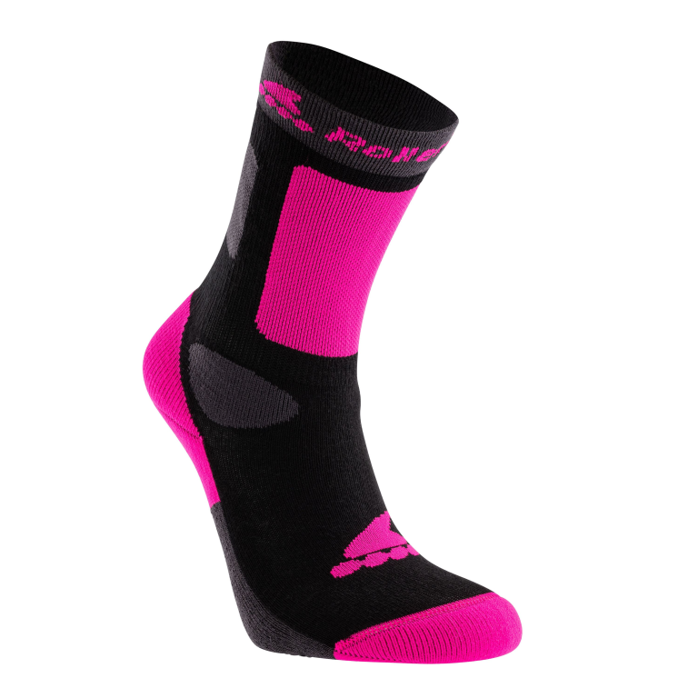 Șosete Rollerblade Kids 06A200007Y9 Șosete Rollerblade Kids Nero/rosa Mărimea XS – picior moale, respirabil, antibacterian, întărit