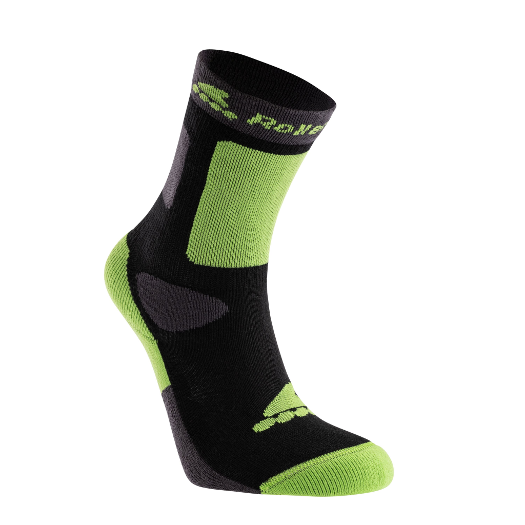 Șosete Rollerblade Kids 06A20000T83 Șosete Rollerblade Kids Negru/Verde Mărimea XS – picior moale, respirabil, antibacterian, întărit