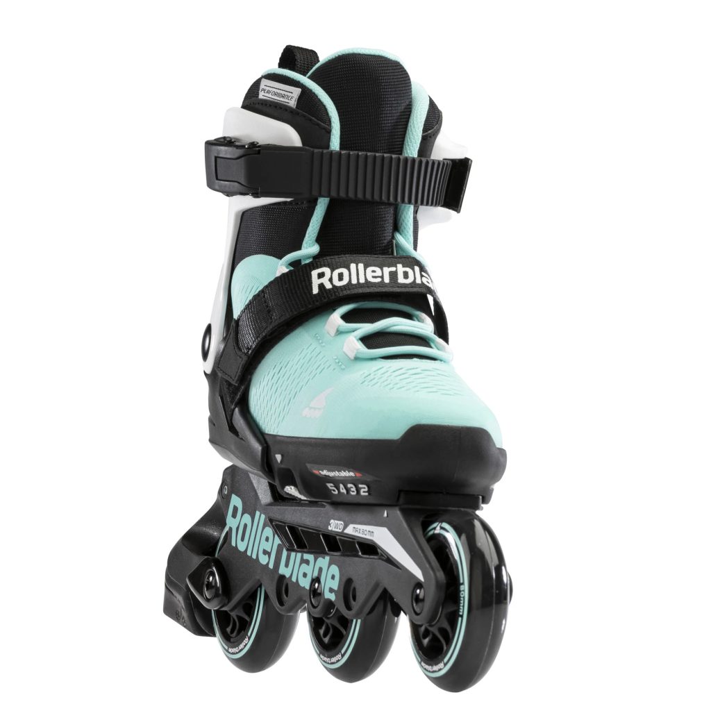 Role pentru copii MICROBLADE 3WD 072217002V6 | Mărimi 28-32, reglabile | Culoare: AQUA/WHITE - imagine 5