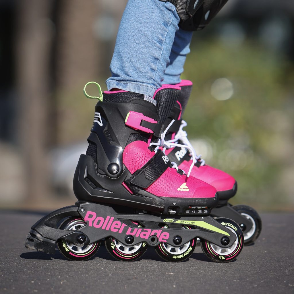 Role pentru copii Rollerblade 072219008G9 MICROBLADE ROSA/VERDE CHIARO Marime 36-40, roti 4x72mm, duritate 80A, rulmenti SG3, culisanti - imagine 2