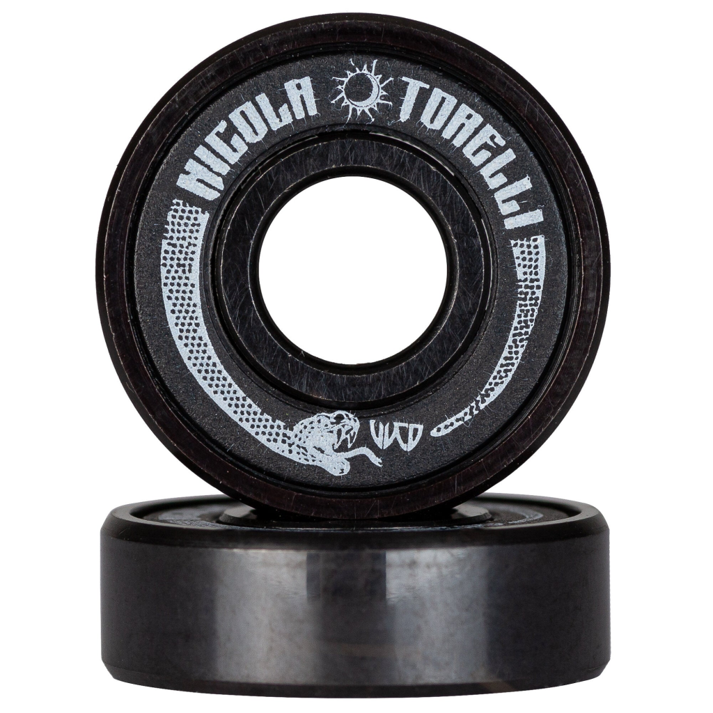 Rulmenți inline, Wicked, Nicola Torelli 310098, 6 bile cromate, scut 2RS, negru 16-pack - imagine 3