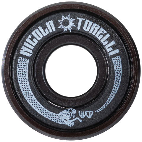 Rulmenți inline, Wicked, Nicola Torelli 310098, 6 bile cromate, scut 2RS, negru 16-pack