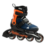 Role Rollerblade 07221900174 MICROBLADE BLU NOTTE/ARANCIO Dimensiune 36-40, 5 – copii, roti 4x72mm, duritate 80A, rulmenti SG3, culisanti - imagine 1