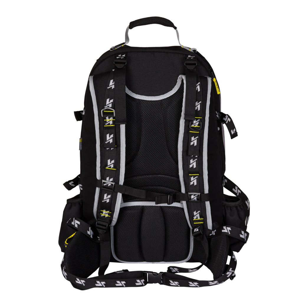 Rucsac pentru role, Kizer, 800956, 58x38x23cm, 50L+, poliester și nailon rezistent, negru/gri/galben - imagine 2