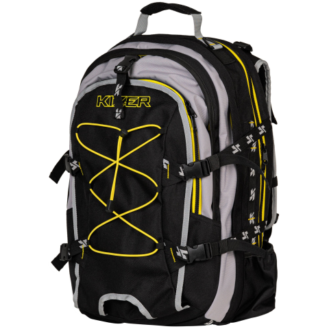 Rucsac pentru role, Kizer, 800956, 58x38x23cm, 50L+, poliester și nailon rezistent, negru/gri/galben
