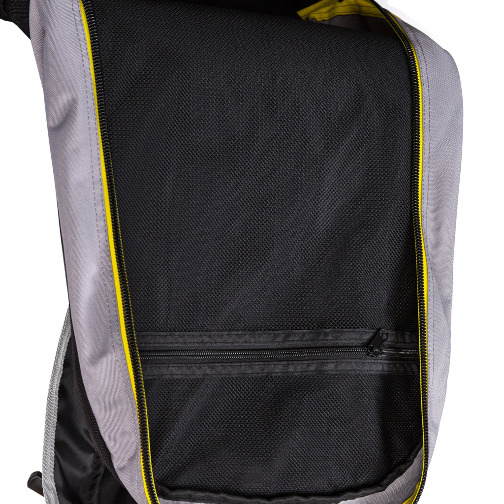 Rucsac pentru role, Kizer, 800956, 58x38x23cm, 50L+, poliester și nailon rezistent, negru/gri/galben - imagine 7