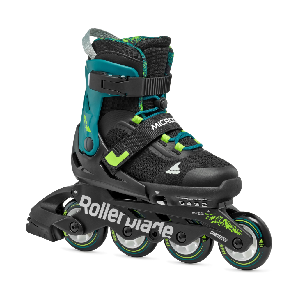 Role, Rollerblade, MICROBLADE XT, 28-32, 86B0751520NG02, NERO/VERDE PETROLIO