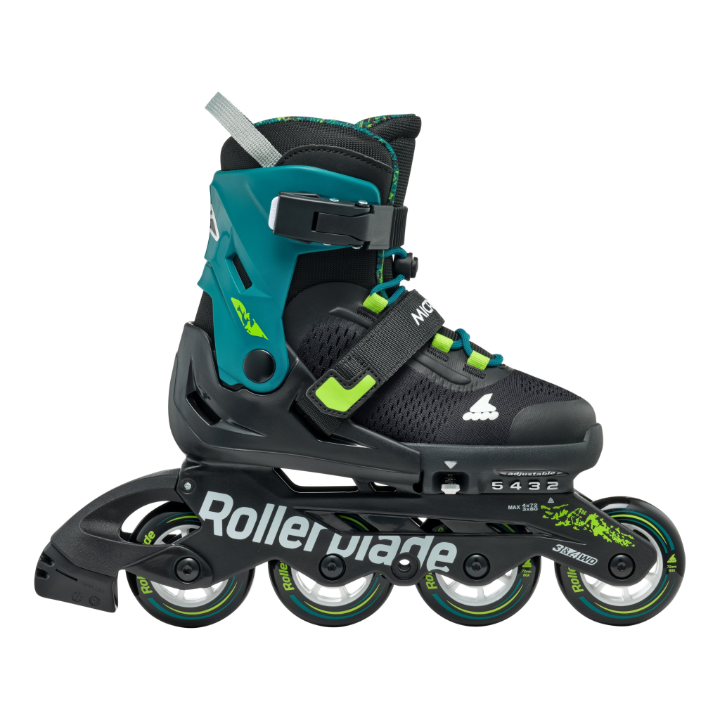 Role, Rollerblade, MICROBLADE XT, 36-40.5, 86B0751520NG02, NERO/VERDE PETROLIO - imagine 2