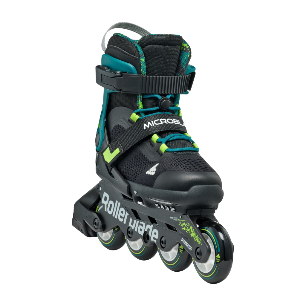 Role, Rollerblade, MICROBLADE XT, 36-40.5, 86B0751520NG02, NERO/VERDE PETROLIO - imagine 4