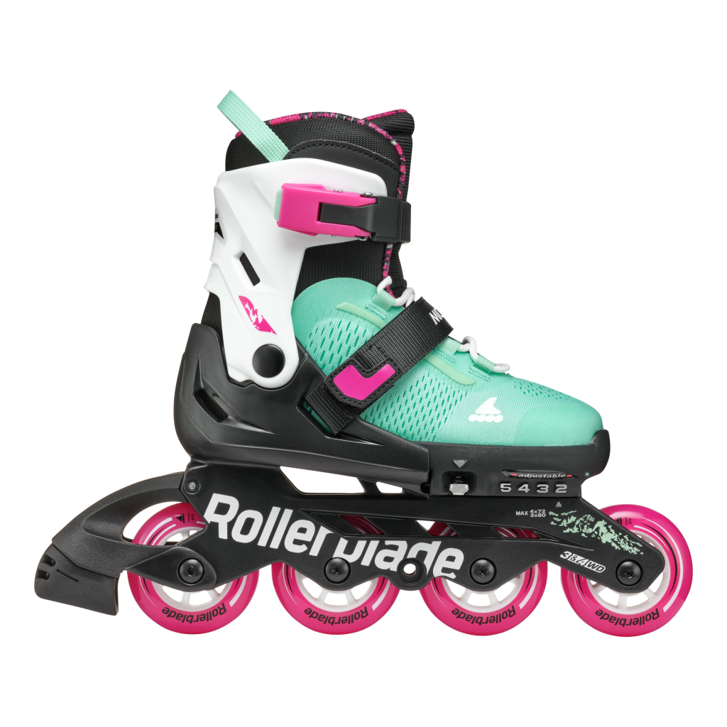 Role, Rollerblade, MICROBLADE XT, 36.5-40.5, 86B0751520NG03, NERO/VERDE MARE - imagine 2