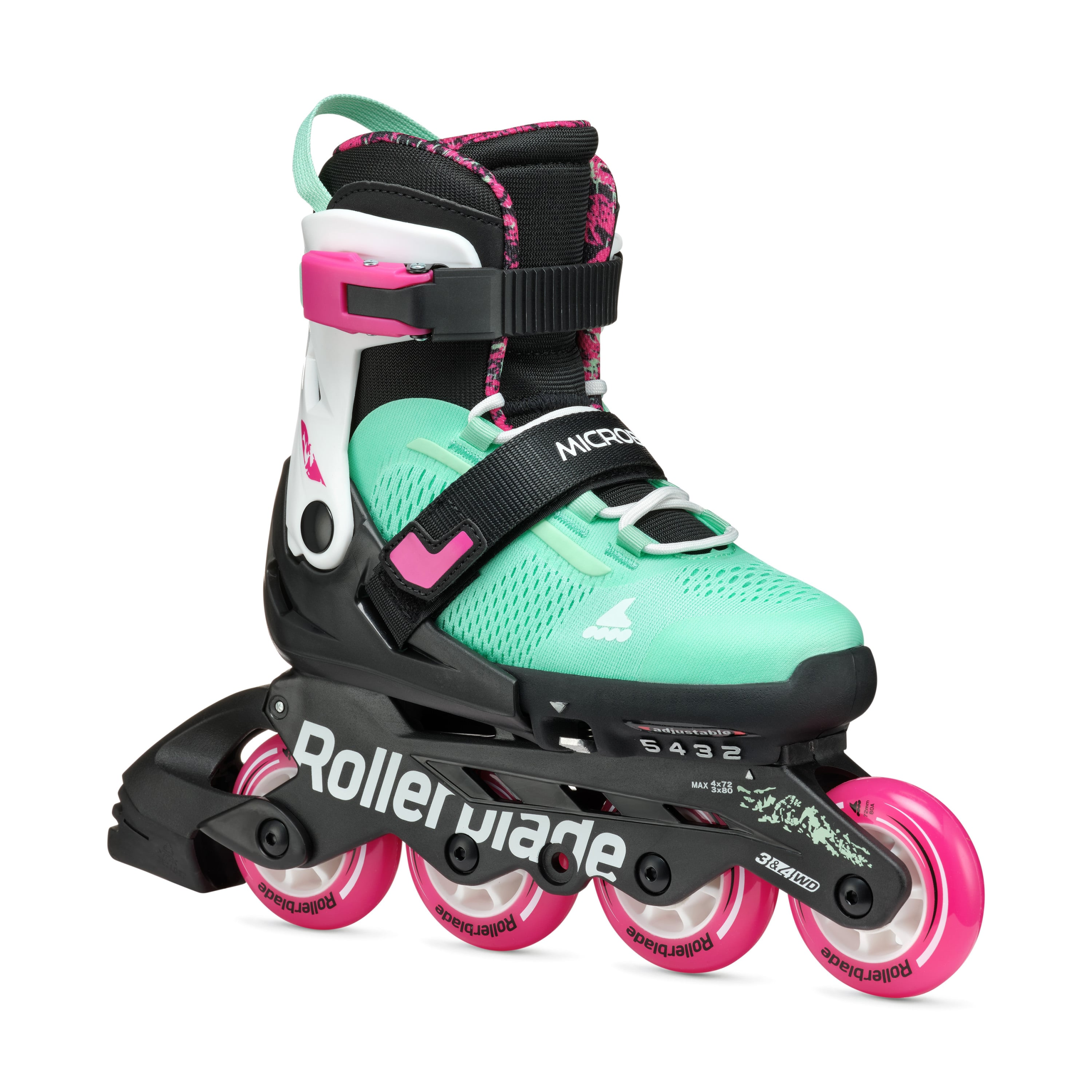 Role, Rollerblade, MICROBLADE XT, 28-32, 86B0751520NG03, NERO/VERDE MARE