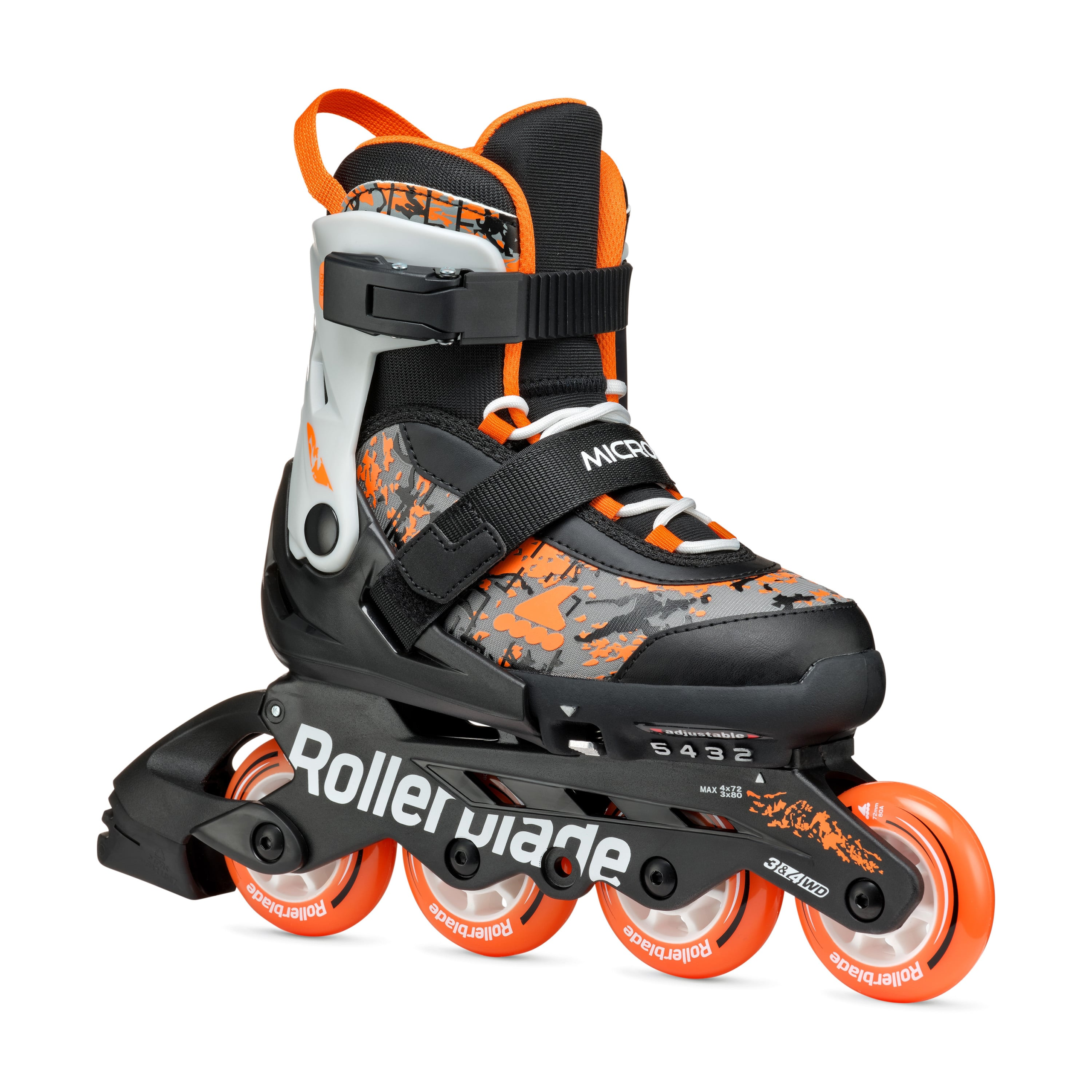 Role, Rollerblade, MICROBLADE SL, 33-36.5, 86B0751540NC01, NERO/ARANCIO