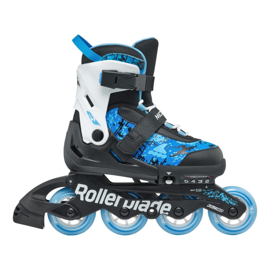Role pentru copii Rollerblade MICROBLADE SL, 33-36.5, 86B0751540ND02, BLACK/SKY BLUE - imagine 7