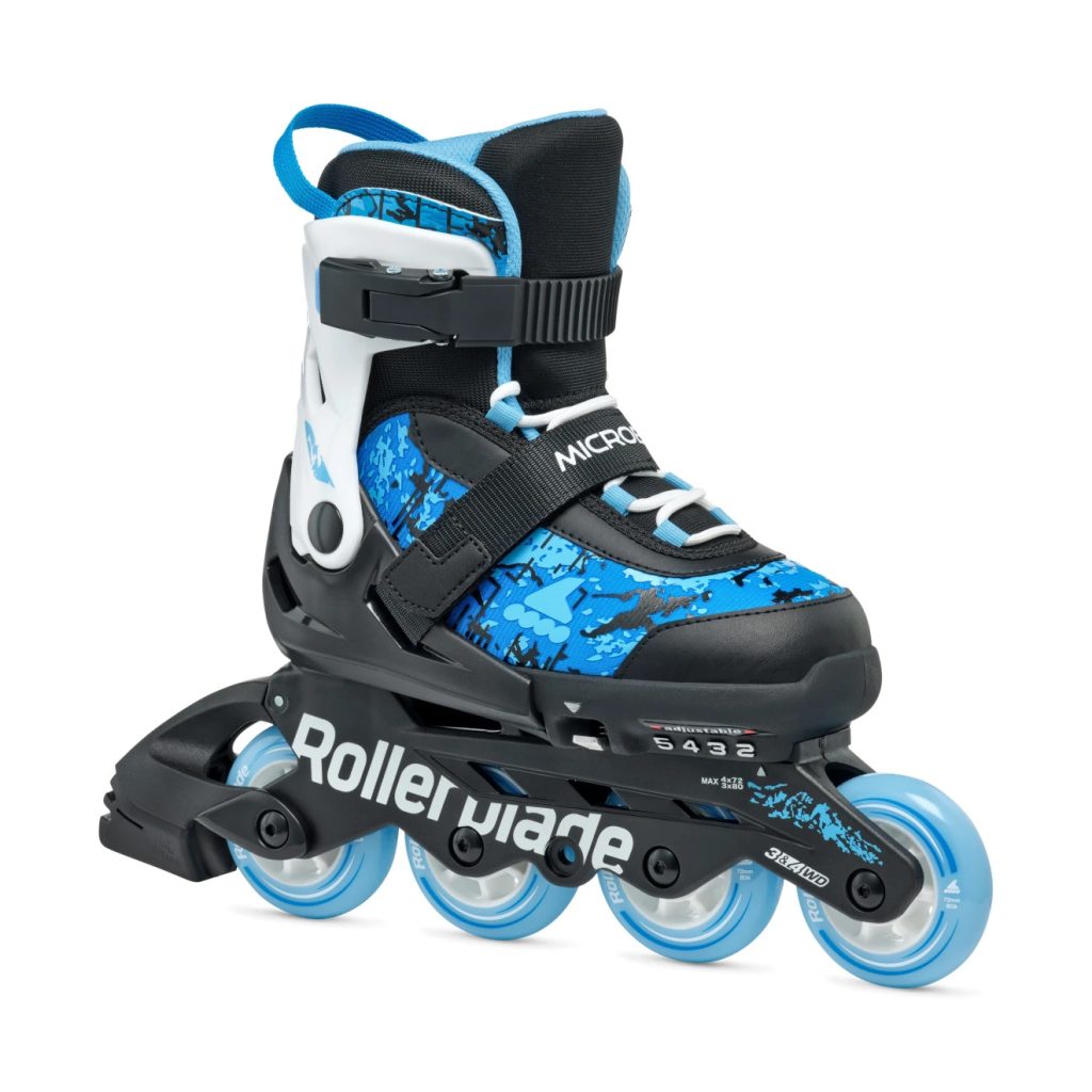 Role pentru copii Rollerblade MICROBLADE SL, 33-36.5, 86B0751540ND02, BLACK/SKY BLUE - imagine 2