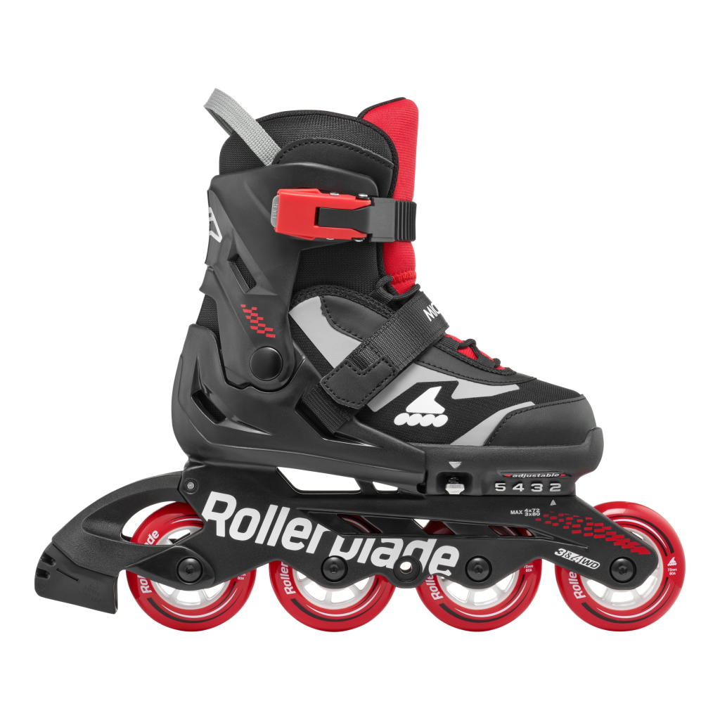 Role, Rollerblade, MICROBLADE COMBO, 36-40.5, 86B0751550ND01, NERO/ROSSO – rollerskates only - imagine 2