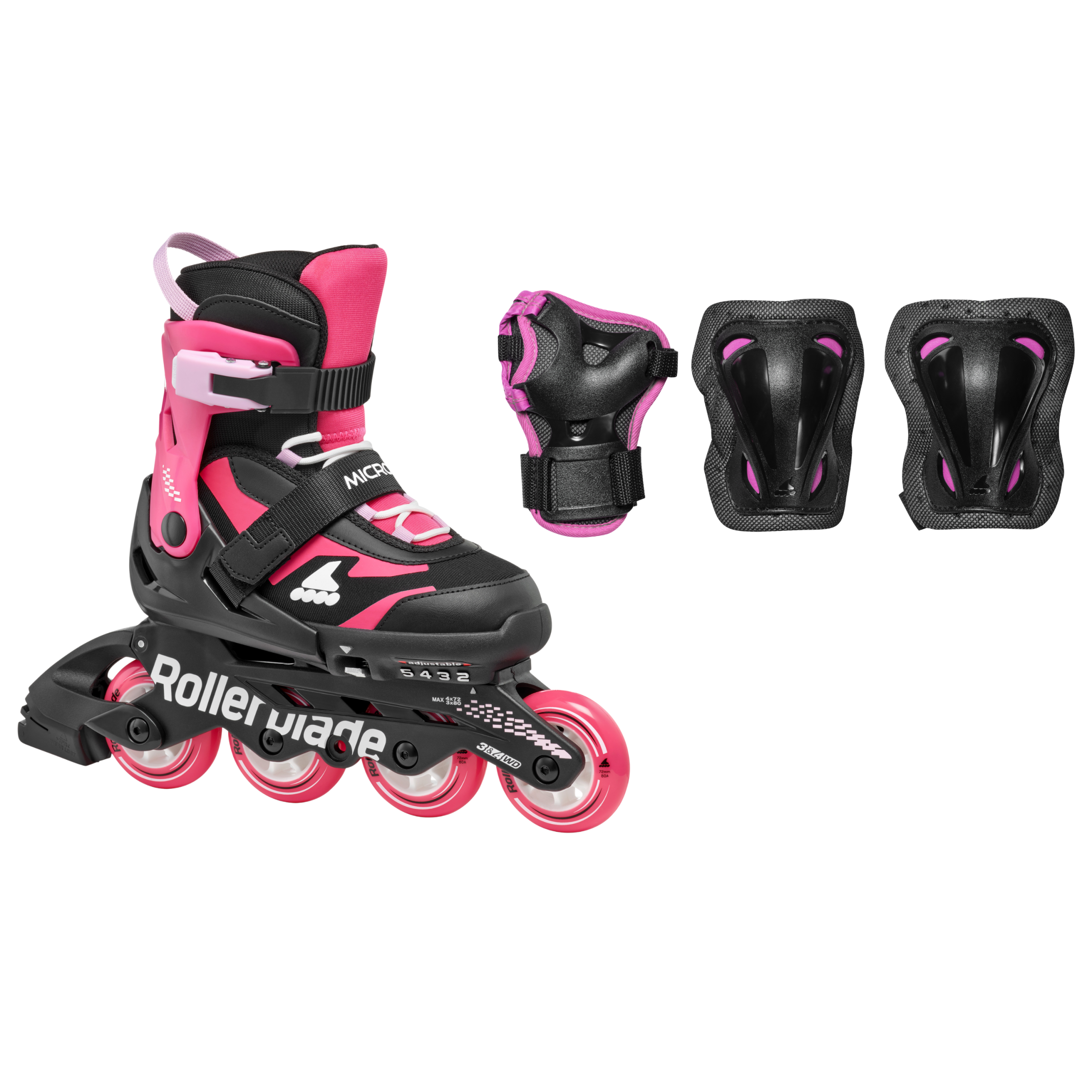 Role, Rollerblade, MICROBLADE COMBO, 33-36.5, 86B0751550NJ02, NERO/ROSA