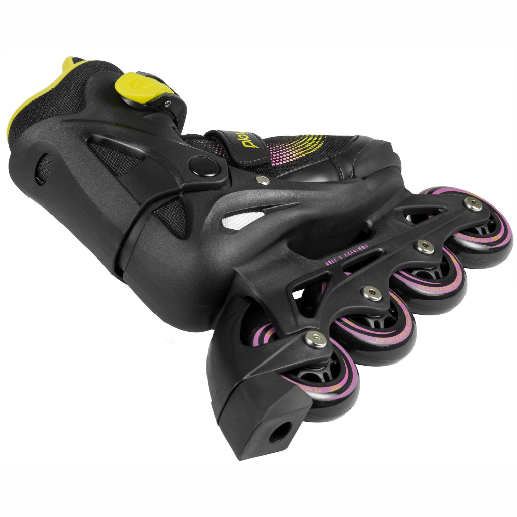 Role de fitness, Playlife, Joker Yellow Glow Combo 880326, 28-31 roți 82A, cadru PP, liner EVA, mărimi reglabile – rollerskates only - imagine 3