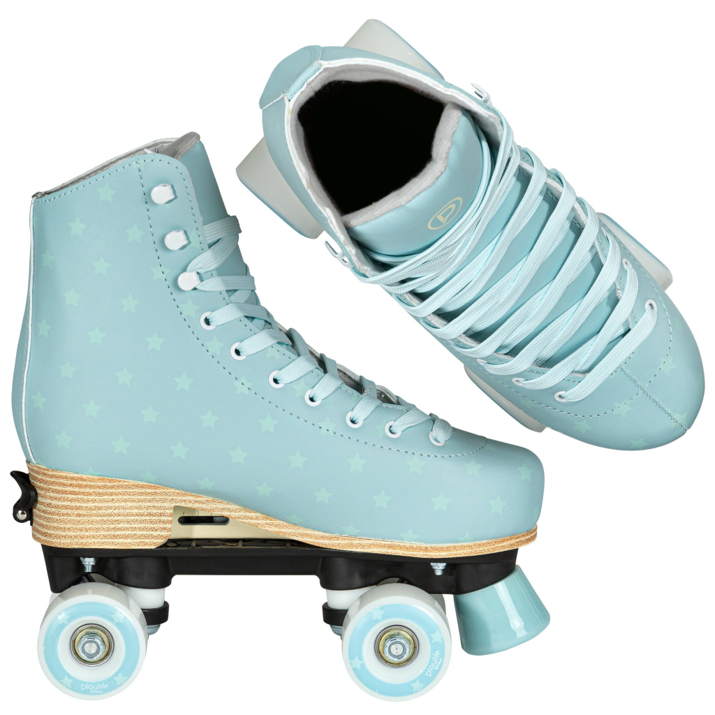 Patine cu role, Playlife, Classic Blue Sky 880328, 31-34 reglabile pe 4 mărimi, roți 54mm 80A, liner textil integrat - imagine 7