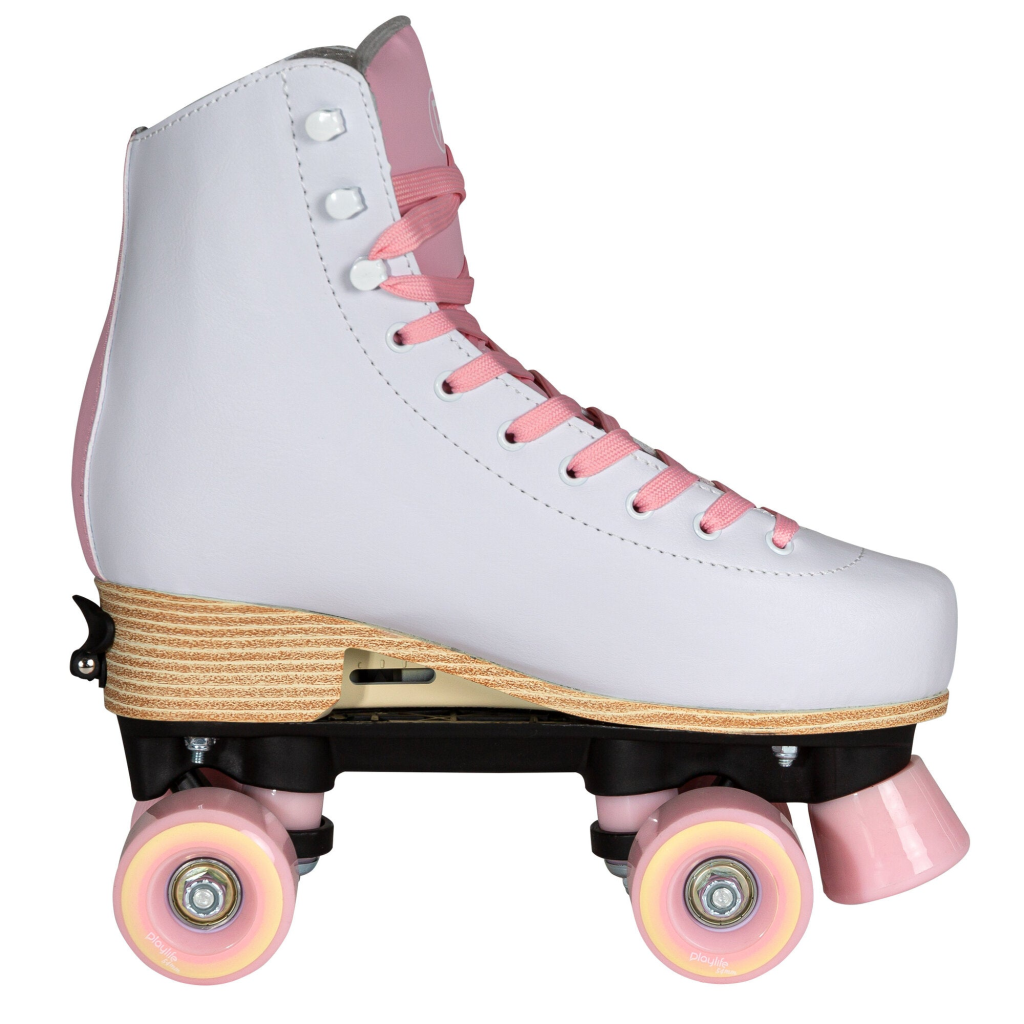 Patine cu role, Playlife, Classic Pale Rose 880329, 31-34 ajustabile pe 4 mărimi, roți 54mm 80A, căptușeală textilă, roz - imagine 6