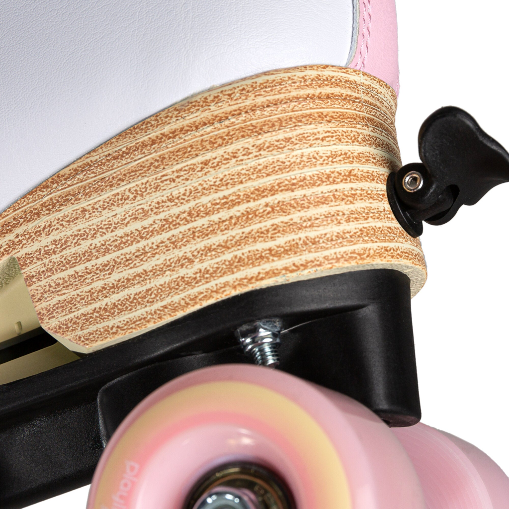 Patine cu role, Playlife, Classic Pale Rose 880329, 31-34 ajustabile pe 4 mărimi, roți 54mm 80A, căptușeală textilă, roz - imagine 9