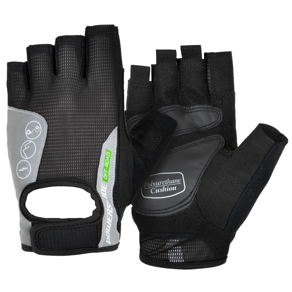 Mănușă de protecție, Powerslide, Nordic Glove 908283, Size M, material aero mesh și piele PU, culoare negru/reflectorizant, mărimi S-XL - imagine 3