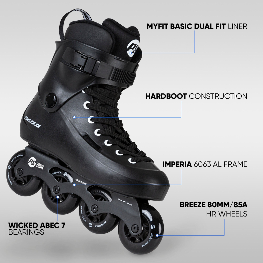 Patine cu role, Powerslide, Model 908442, 39-40, Duritate roți: 85A, Material cadru: 6063 aluminum, Liner: Basic dual fit liner - imagine 2