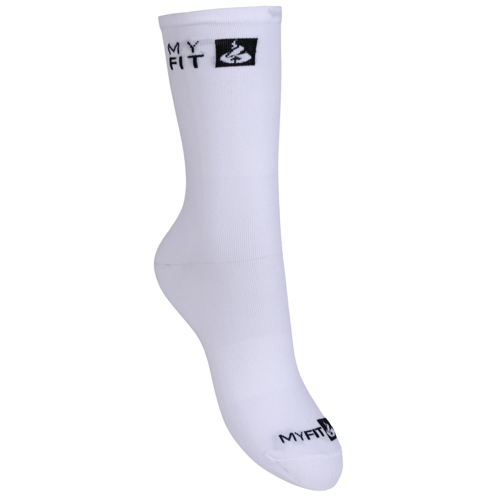 Șosete pentru role, MYFIT, Slipin Nylon 908485, (40-43), alb, ultra-subțiri, performanță pentru patinaj și ciclism