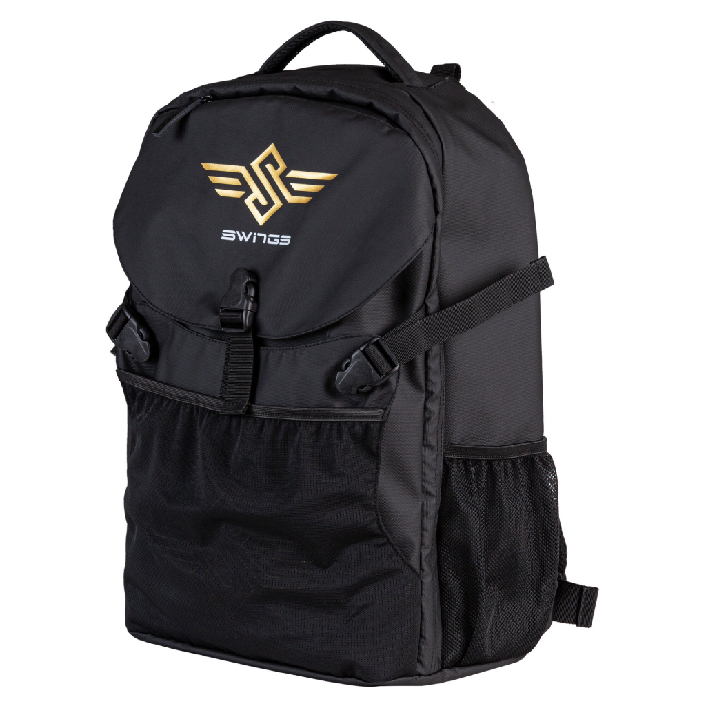 Rucsac sport, Swings, 910935, 27L, poliester și plasă, negru/auriu, compartiment role, ventilație - imagine 3
