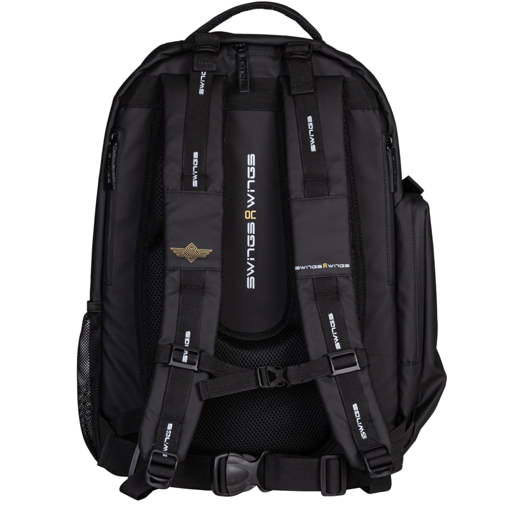 Rucsac sport, Swings, 910935, 27L, poliester și plasă, negru/auriu, compartiment role, ventilație - imagine 4