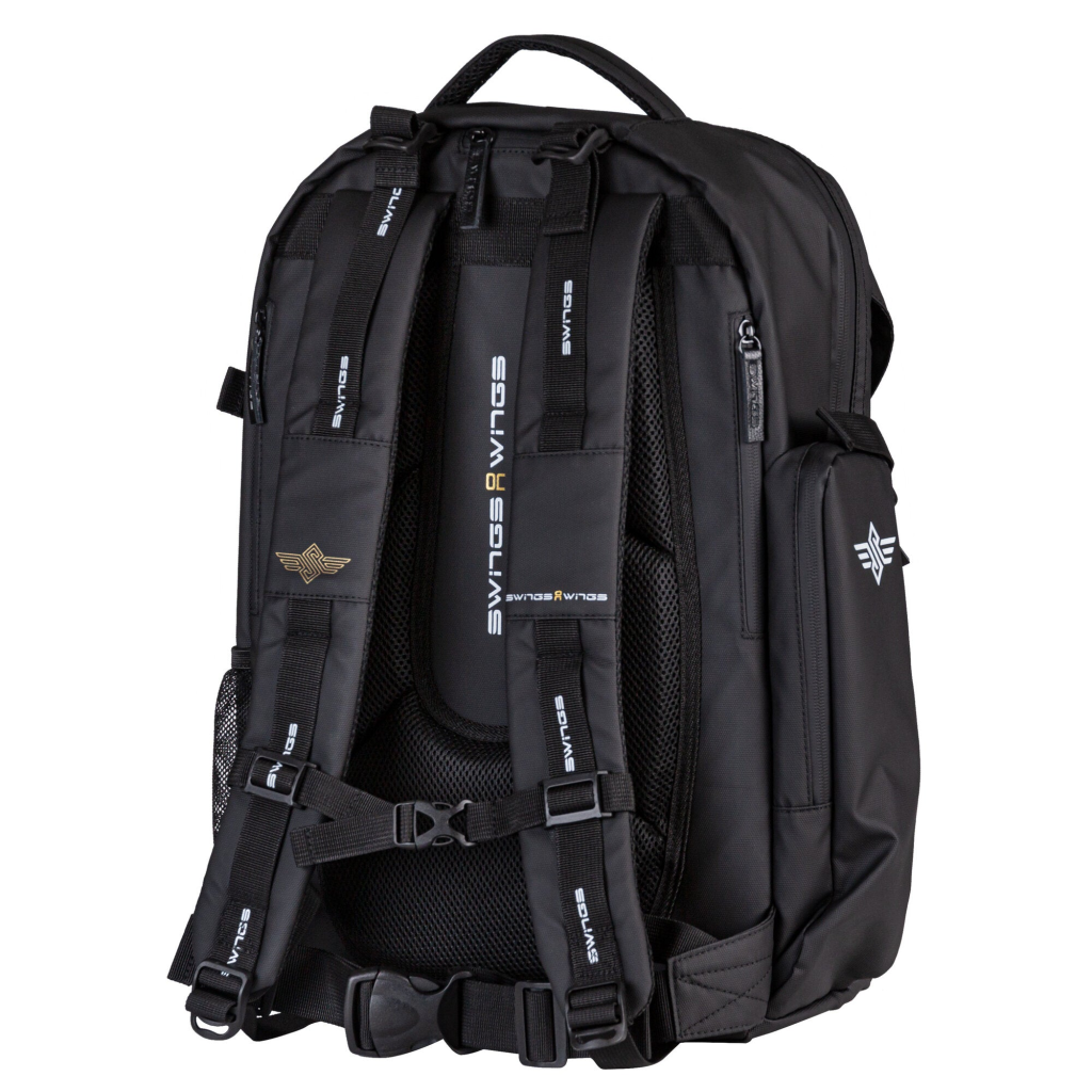 Rucsac sport, Swings, 910935, 27L, poliester și plasă, negru/auriu, compartiment role, ventilație - imagine 6