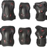 Set protecții copii Rollerblade Skate Gear Junior 3 Pack 069P0200741, negru-roșu, XXS - imagine 1