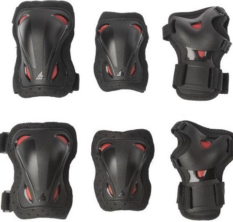 069P0200741 Rollerblade SKATE GEAR JUNIOR 3 PACK BLACK XXS