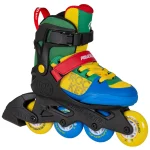 Set Role pentru fitness, Powerslide, Rocket Motley 940711, 33-36 ajustabile pe 4 mărimi, cadru GFRP, roți 8 + Cască, Rollerblade, RB JR HELMET (CE), M, 060H010 - imagine 3