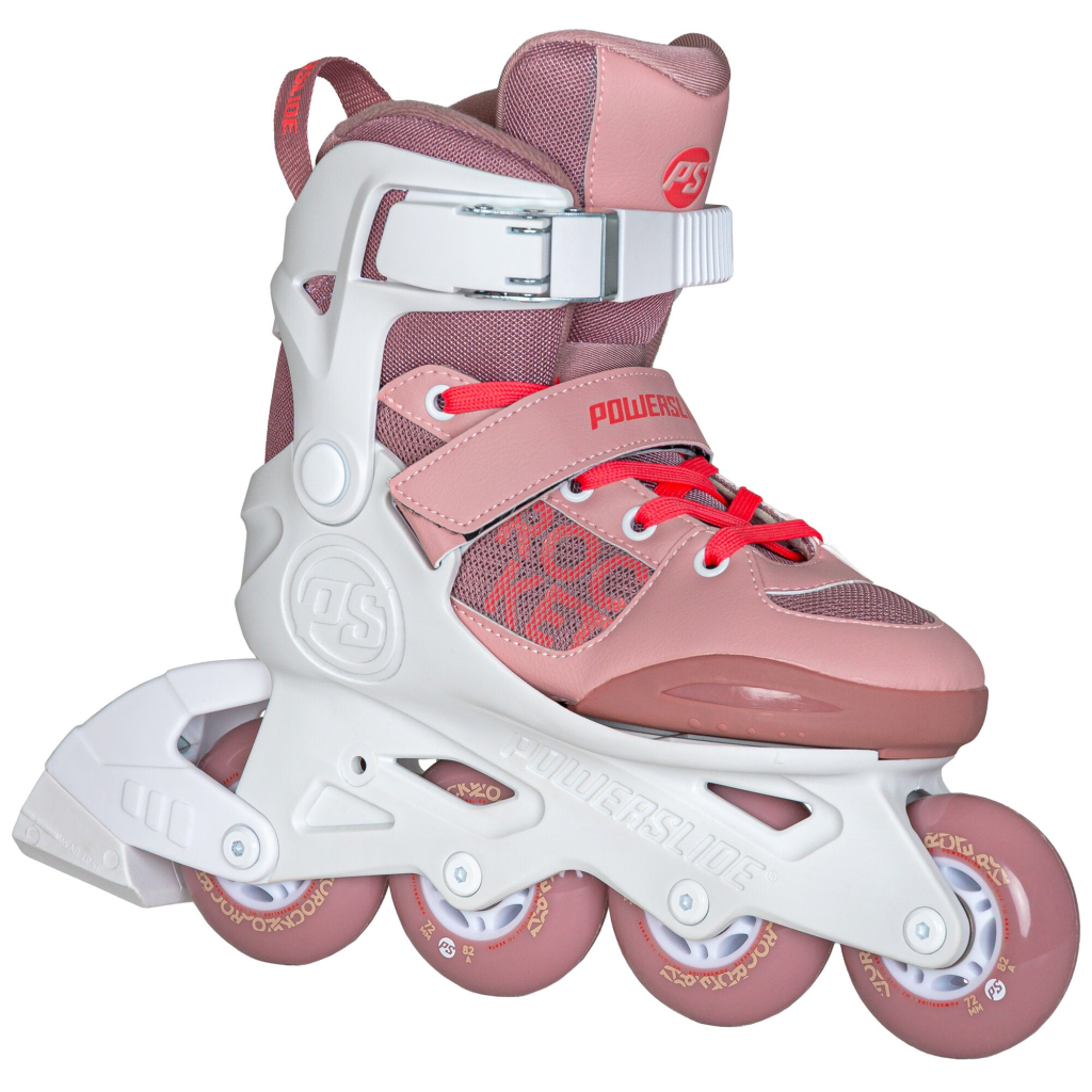Role pentru fitness, Powerslide, Rocket Pale Mauve 940712, 37-40 ajustabile pe 4 mărimi, cadru GFRP, roți 82A, liner EVA - imagine 2