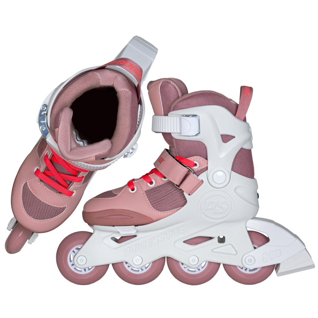 Role pentru fitness, Powerslide, Rocket Pale Mauve 940712, 37-40 ajustabile pe 4 mărimi, cadru GFRP, roți 82A, liner EVA - imagine 4