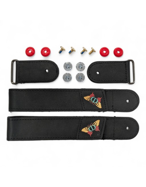 FRPWST-UFR-DD-BK-463 SEBA FR - UFR POWERSTRAP DD + LOOP + SCREWS - BLACK + DD LOGO -463mm PAIR - 43/44