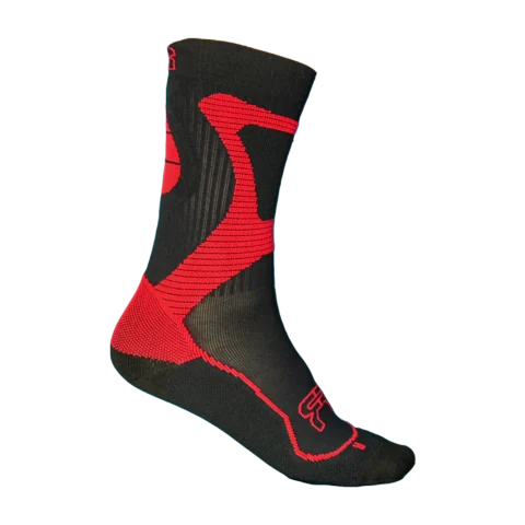 FRSO-N-BK-RD-L SEBA FR - NANO SPORT SOCKS - BLACK/RED - 42-44
