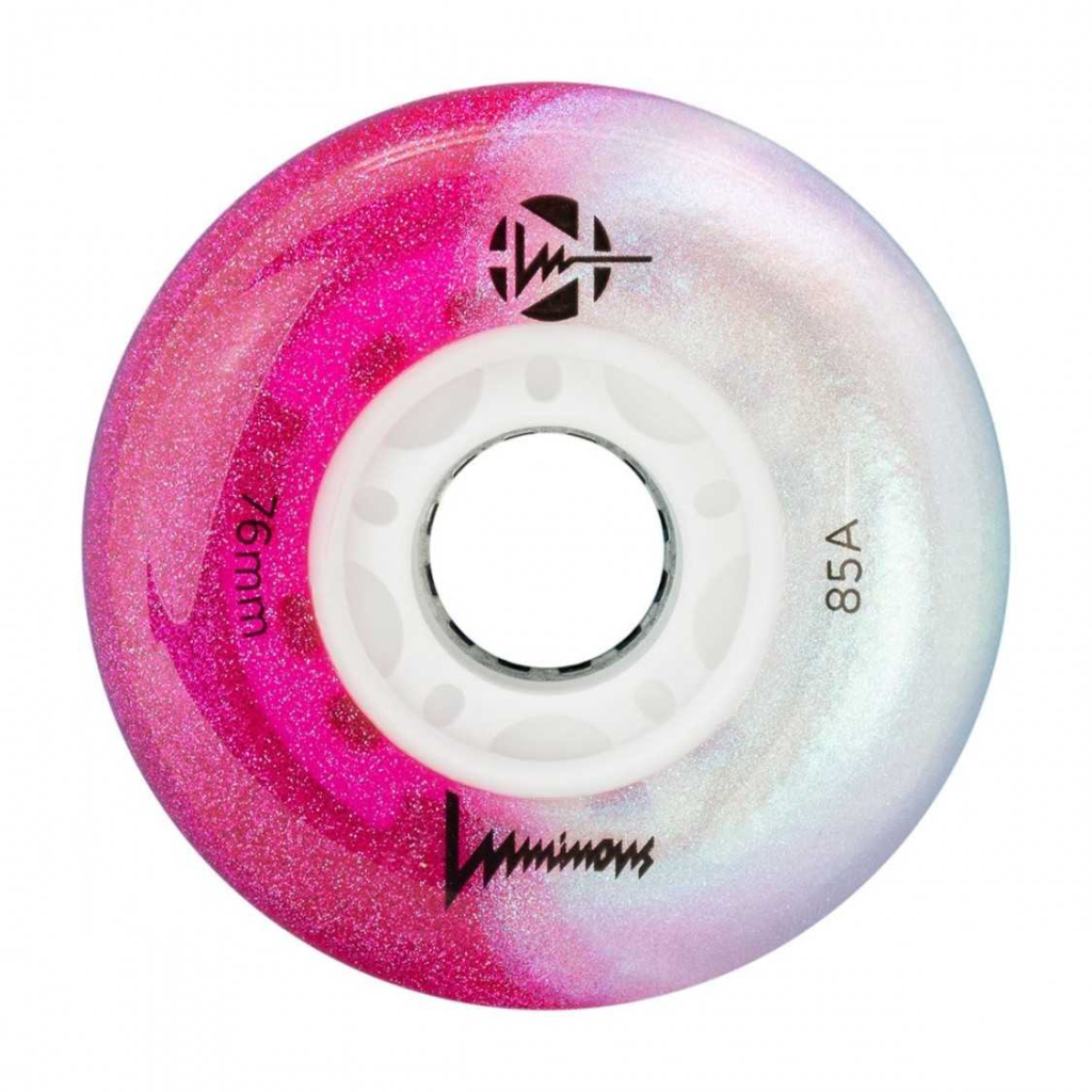 LUWL-LU76-CC-WH SEBA LUMINOUS - LED WHEELS - 76mm/85A - COTTON CANDY - x4