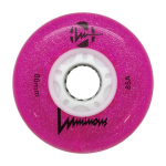LUWL-LU80-GL-PK SEBA LUMINOUS – LED WHEELS – GLITTER PINK – 80mm/85A – x4 - imagine 1
