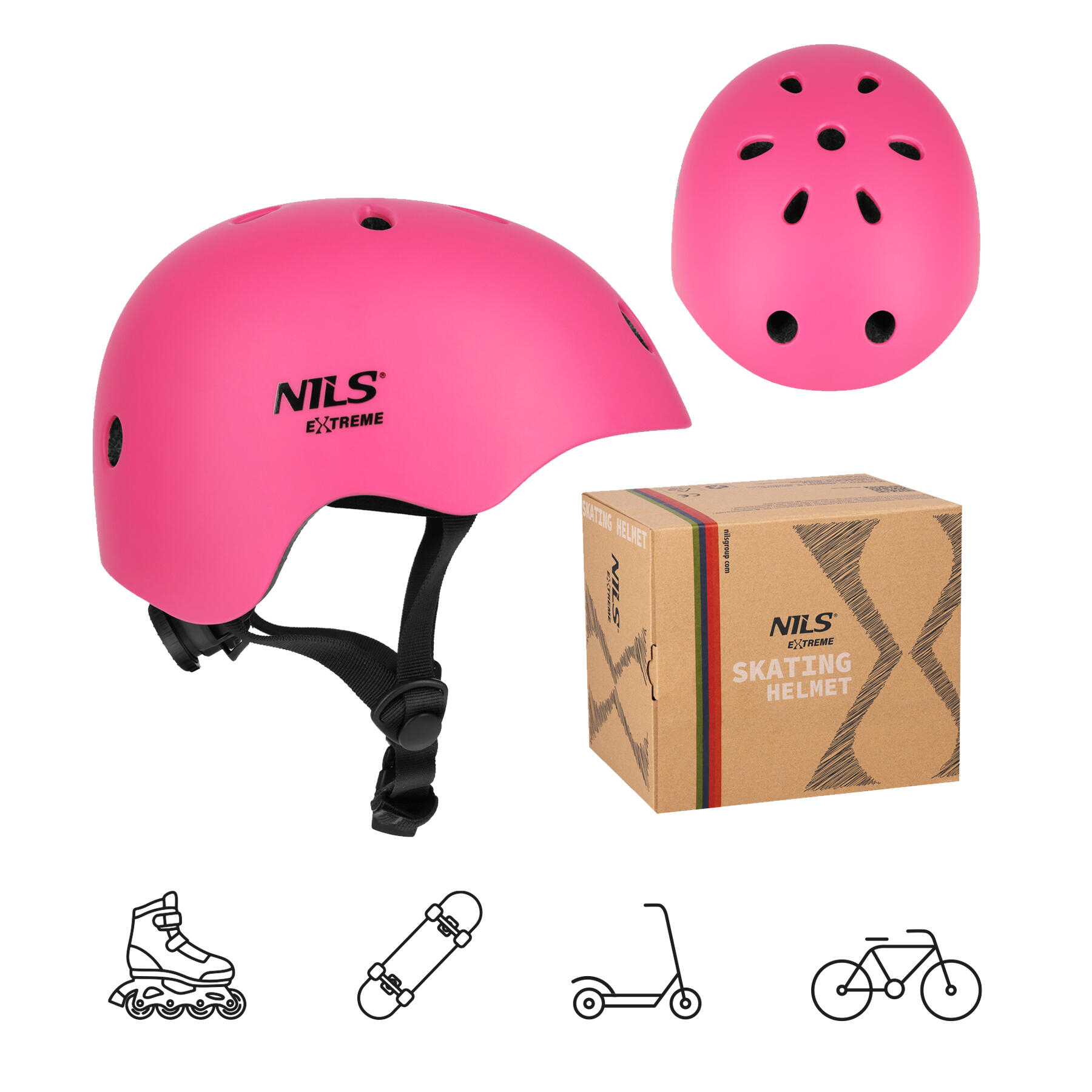 Cască p-u role MT301 Abisal PINK SIZE S (52-56cm) HELMET NILS EXTREME