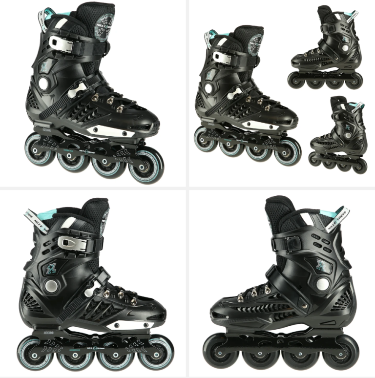 NA20001 Abisal BLACK SIZE 43 SLALOM IN-LINE SKATES NILS EXTREME