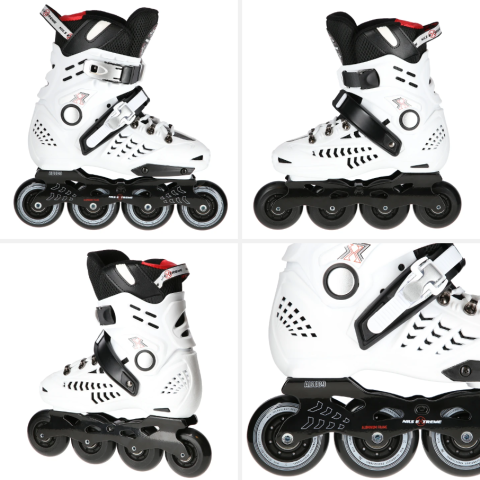 NA20001 Abisal WHITE SIZE 44 SLALOM IN-LINE SKATES NILS EXTREME