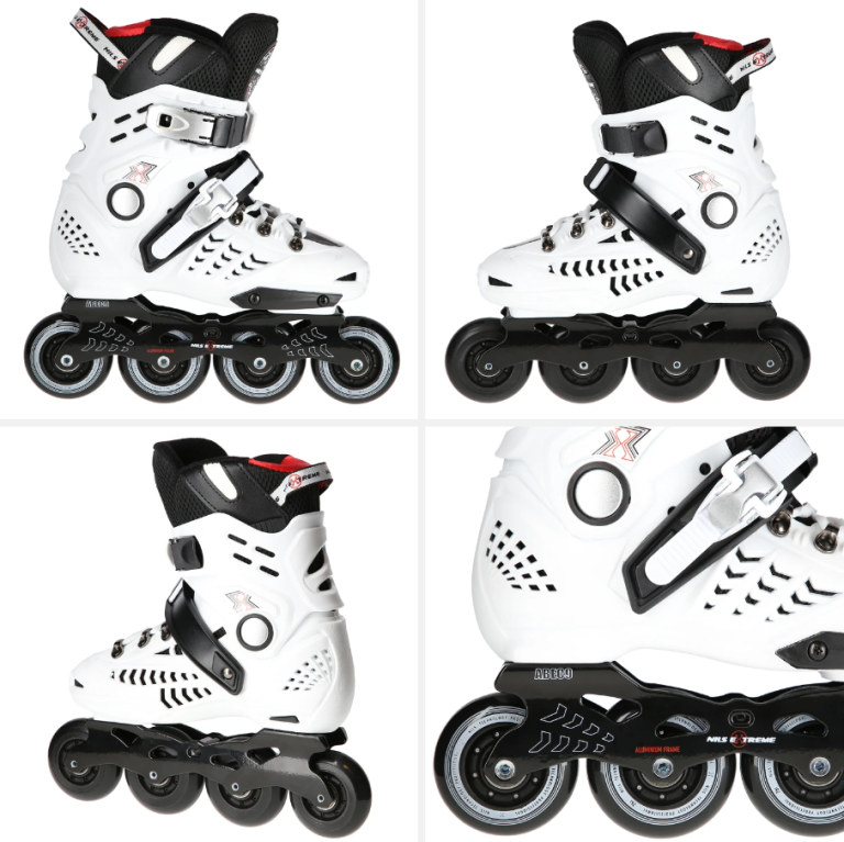 NA20001 Abisal WHITE SIZE 44 SLALOM IN-LINE SKATES NILS EXTREME