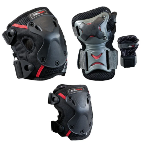 PRO-PK3-S SEBA PROTECTIVE PACK x3 (wrist, Knee Zip & ) SMALL
