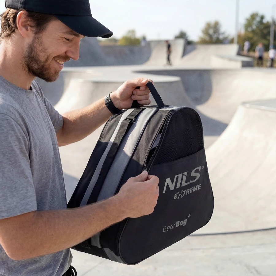Geantă patine, Nils Extreme, TS110 | Material: PE, Model: TS110, Culoare: grey - imagine 7